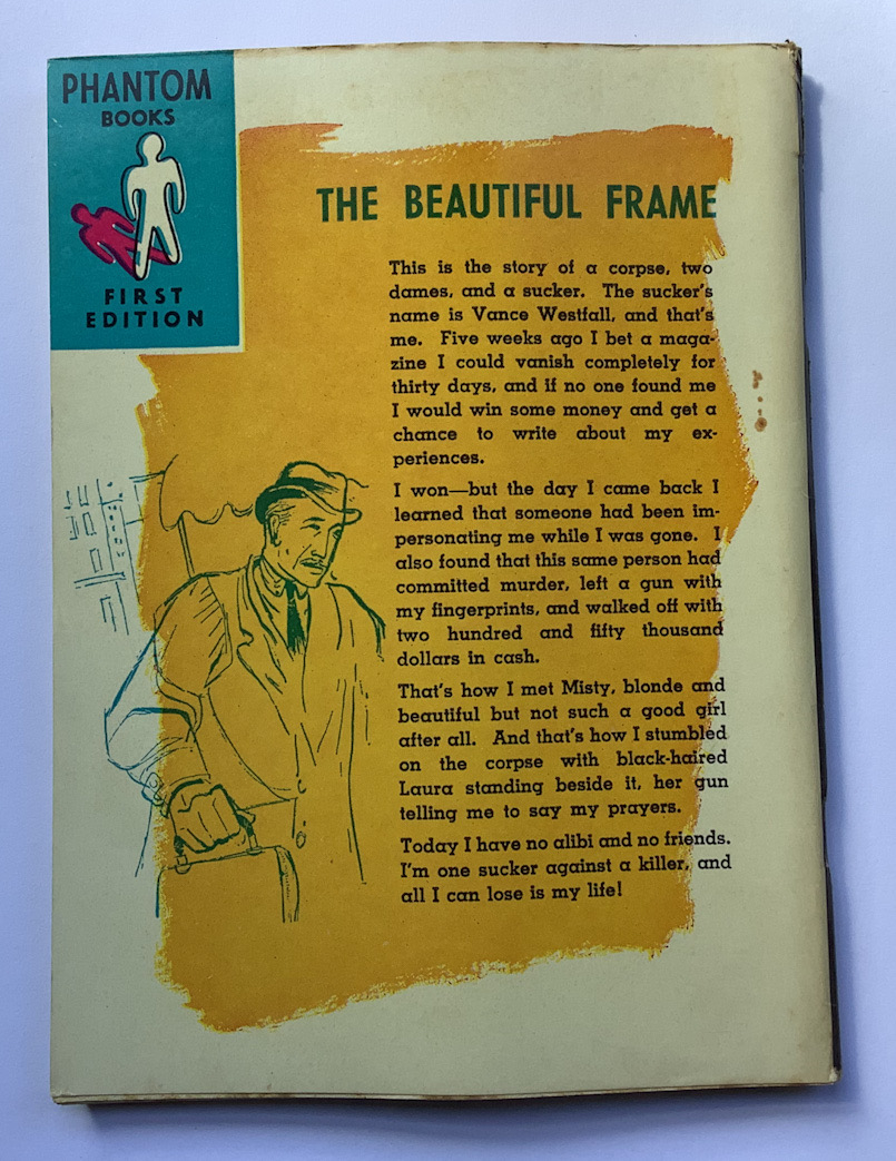 THE BEAUTIFUL FRAME crime pulp fiction book by William Pearson
